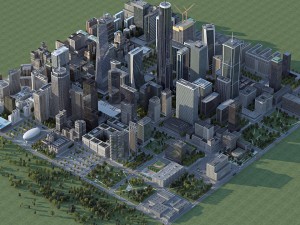 cityscape h Modello 3D