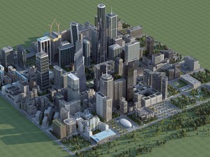 cityscape h Modello 3D