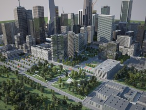 cityscape h Modello 3D