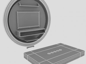 tv cabinet and table  set 3D Model