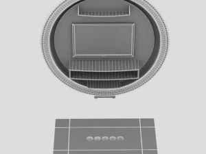 tv cabinet and table  set 3D Model