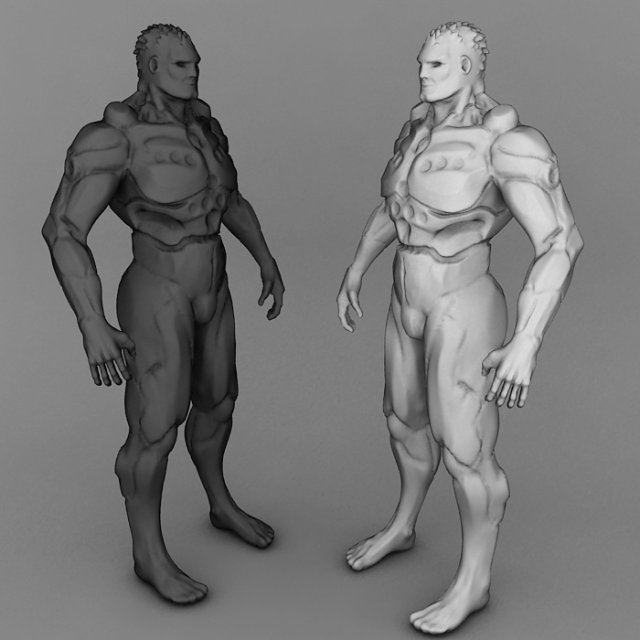 humanoid robot simple Modelo 3D .c4d .max .obj .3ds .fbx .stl .blend 