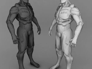 人形机器人简单 3D 模型