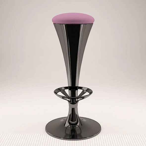 sgabello da bar in metallo Modello 3D .c4d .max .obj .3ds .fbx .stl .blend 