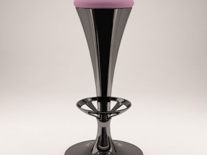 metal bar stool Model 3D