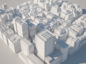 city buildings set Modèle 3D