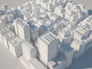 city buildings set 3D Model