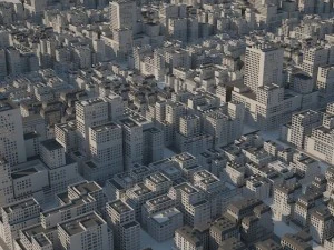 city buildings set 3D Model