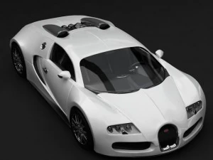 bugatti veyron branco Modelo 3D