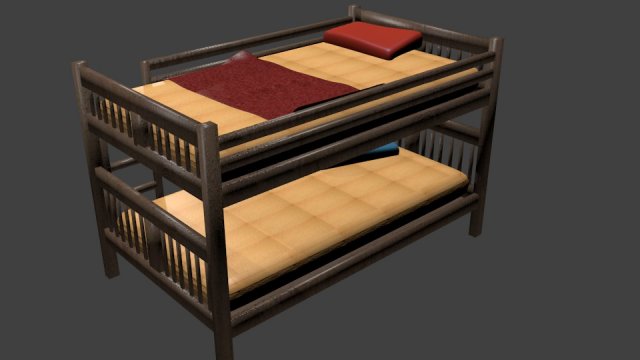 bed 3D Model .c4d .max .obj .3ds .fbx .stl .blend 