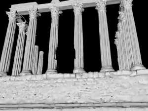 historic centre of vora 3D Model