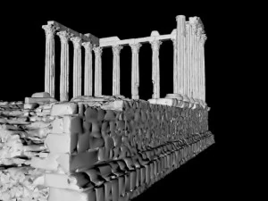 historic centre of vora 3D Model