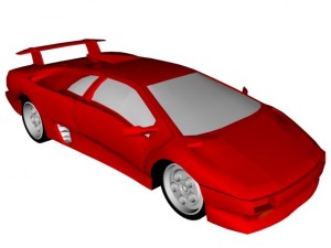 red car Modèle 3D