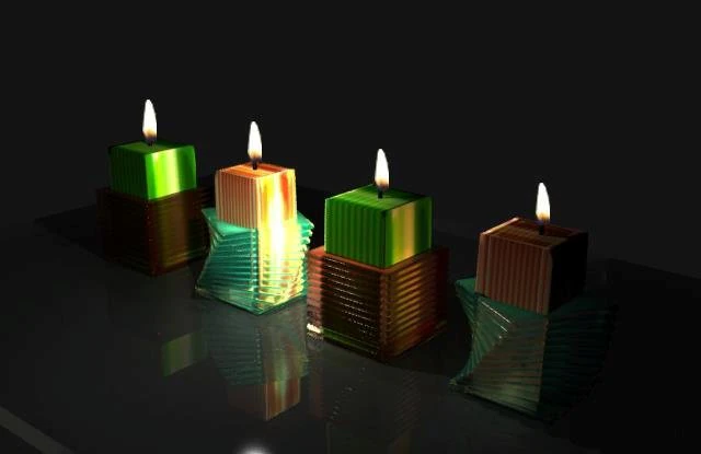 sweet candles 3D Model .c4d .max .obj .3ds .fbx .stl .blend 