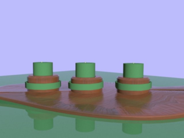 wood candles 3D Model .c4d .max .obj .3ds .fbx .stl .blend 