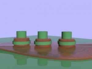 wood candles Modèle 3D