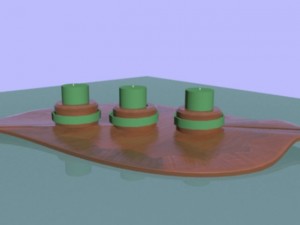 wood candles 3D Model