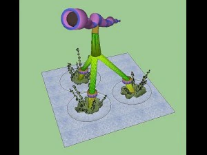 Mondteleskop 3D Modell