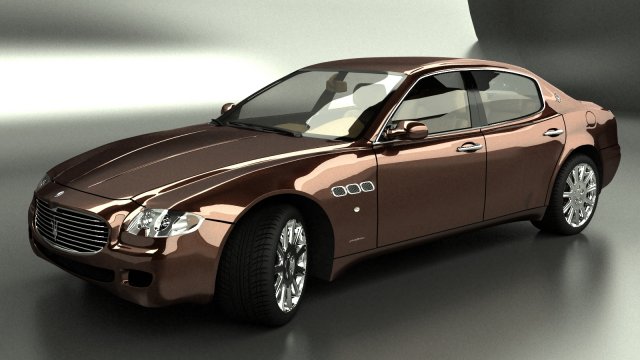 maserati quattroporte 2004 3D Model .c4d .max .obj .3ds .fbx .stl .blend 