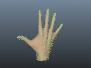 hand low poly Modèle 3D
