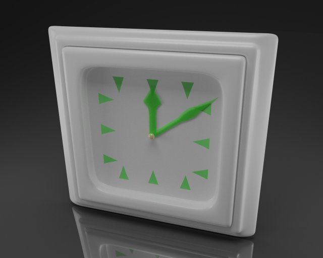 ceramic clock 3D Model .c4d .max .obj .3ds .fbx .stl .blend