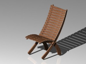 garden chair 3D Модель