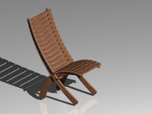 garden chair Model 3D