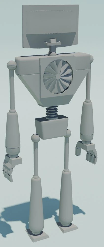robotmonitor 3D Model .c4d .max .obj .3ds .fbx .stl .blend 