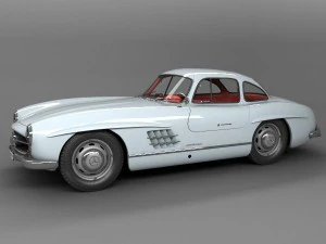 Мерседес Бенц 300 SL крыло чайки 3D Модель