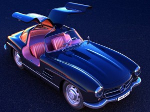 mercedes benz 300 sl gullwing 3D Модель