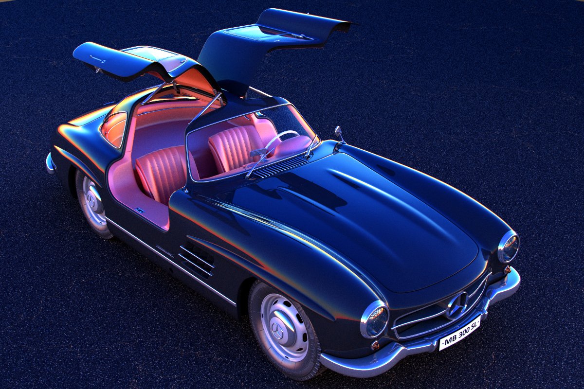 Mercedes Benz 300 SL Gullwing 3D Model in Classic Cars