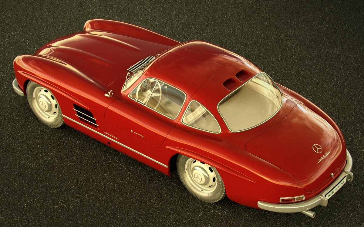 Mercedes Benz 300 SL Gullwing 3D Model in Classic Cars