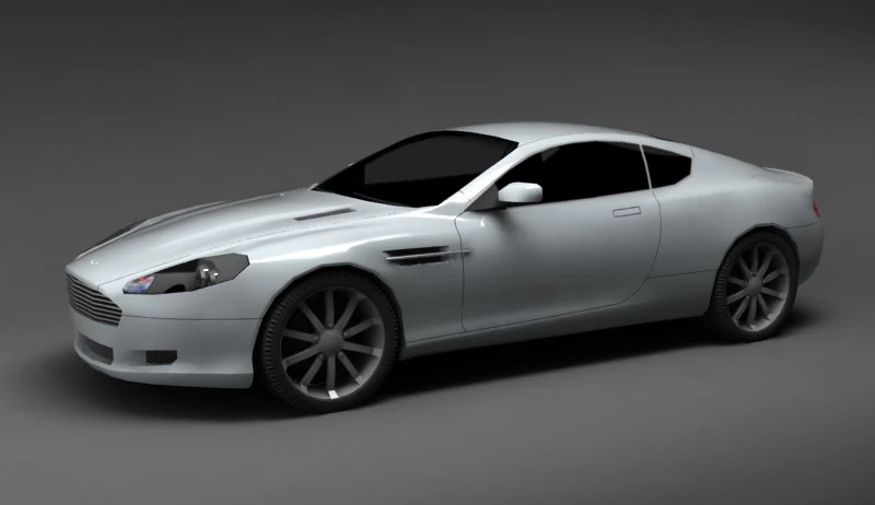 aston martin db9 low polygon 3D Model .c4d .max .obj .3ds .fbx .stl .blend 