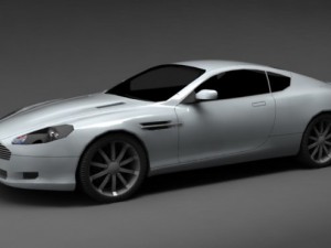 aston martin db9 low polygon 3D Модель