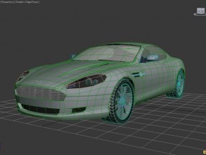 aston martin db9 low polygon 3D Модель