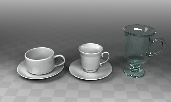 coffee cups 3D Model .c4d .max .obj .3ds .fbx .stl .blend 