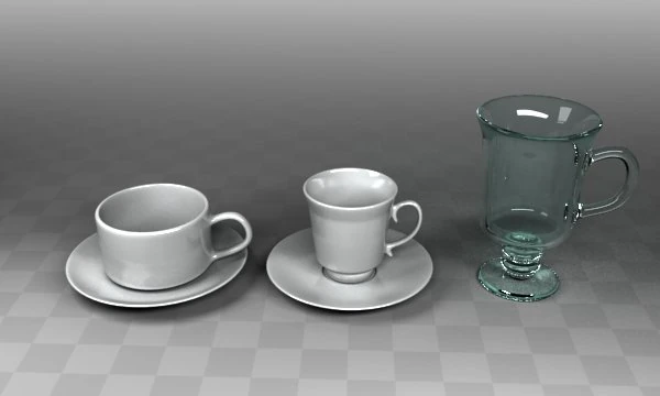 coffee cups 3D Model .c4d .max .obj .3ds .fbx .stl .blend 