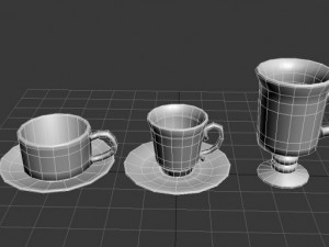 coffee cups 3D Model