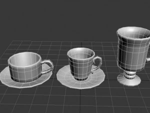 coffee cups 3D Model