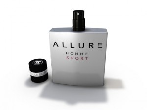 bottle of perfume allure chanel Model 3D