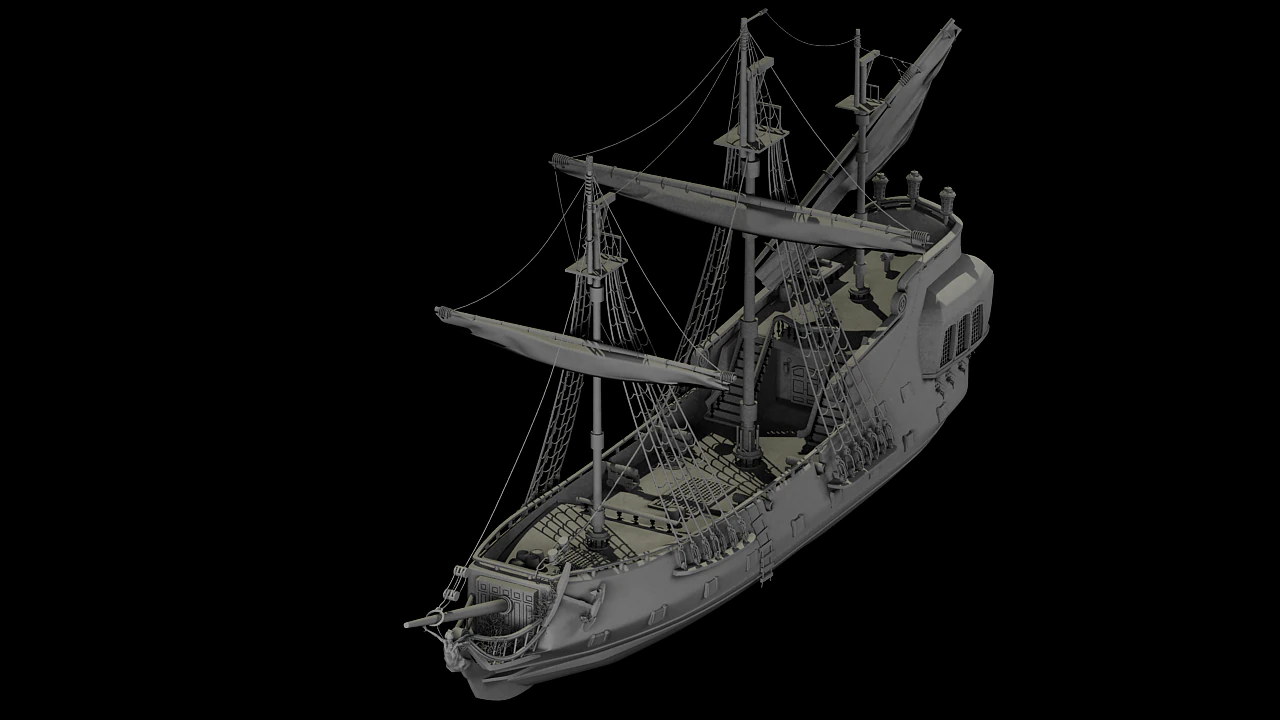 pirate ship 3D Model .c4d .max .obj .3ds .fbx .stl .blend 