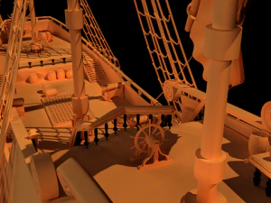 pirate ship 3D Model