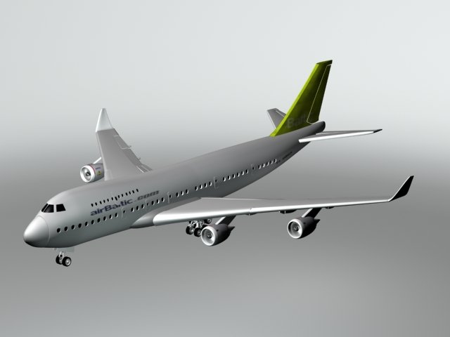 747 3D 모델 .c4d .max .obj .3ds .fbx .stl .blend 