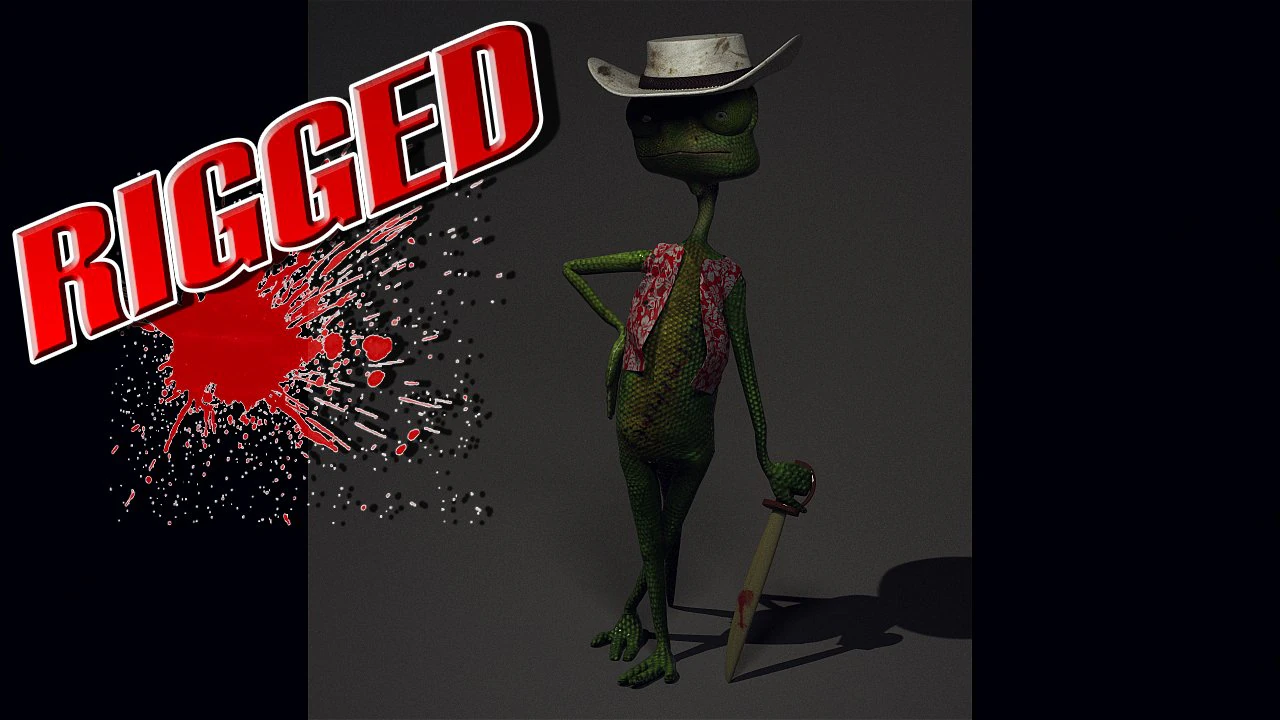lizard 3D Model .c4d .max .obj .3ds .fbx .stl .blend