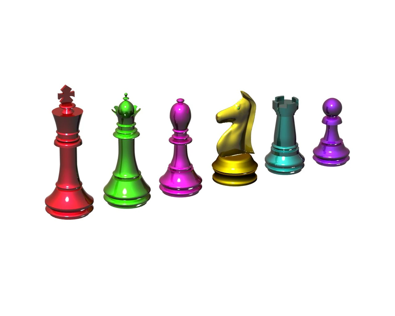 chess pieces 3D Model .c4d .max .obj .3ds .fbx .stl .blend 