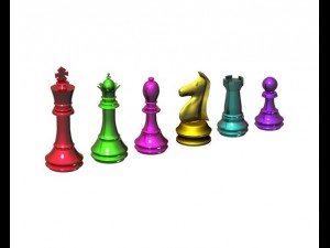 chess pieces Model 3D
