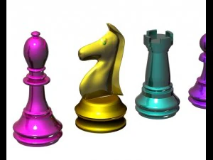 chess pieces 3D Model