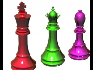 chess pieces 3D Model