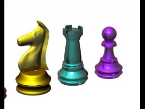 chess pieces 3D Model