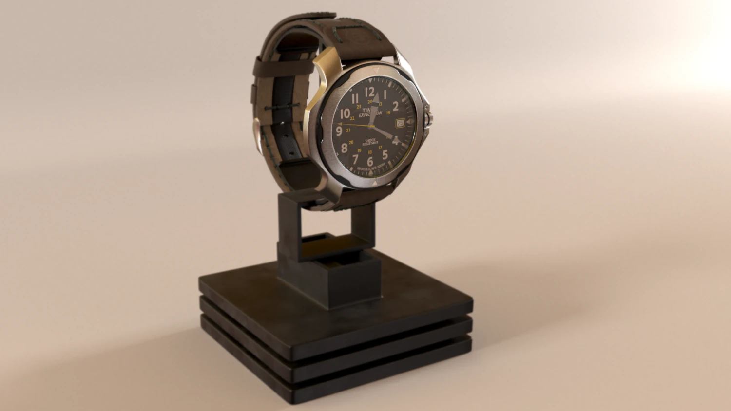 timex wrist watch 3D Model .c4d .max .obj .3ds .fbx .stl .blend 